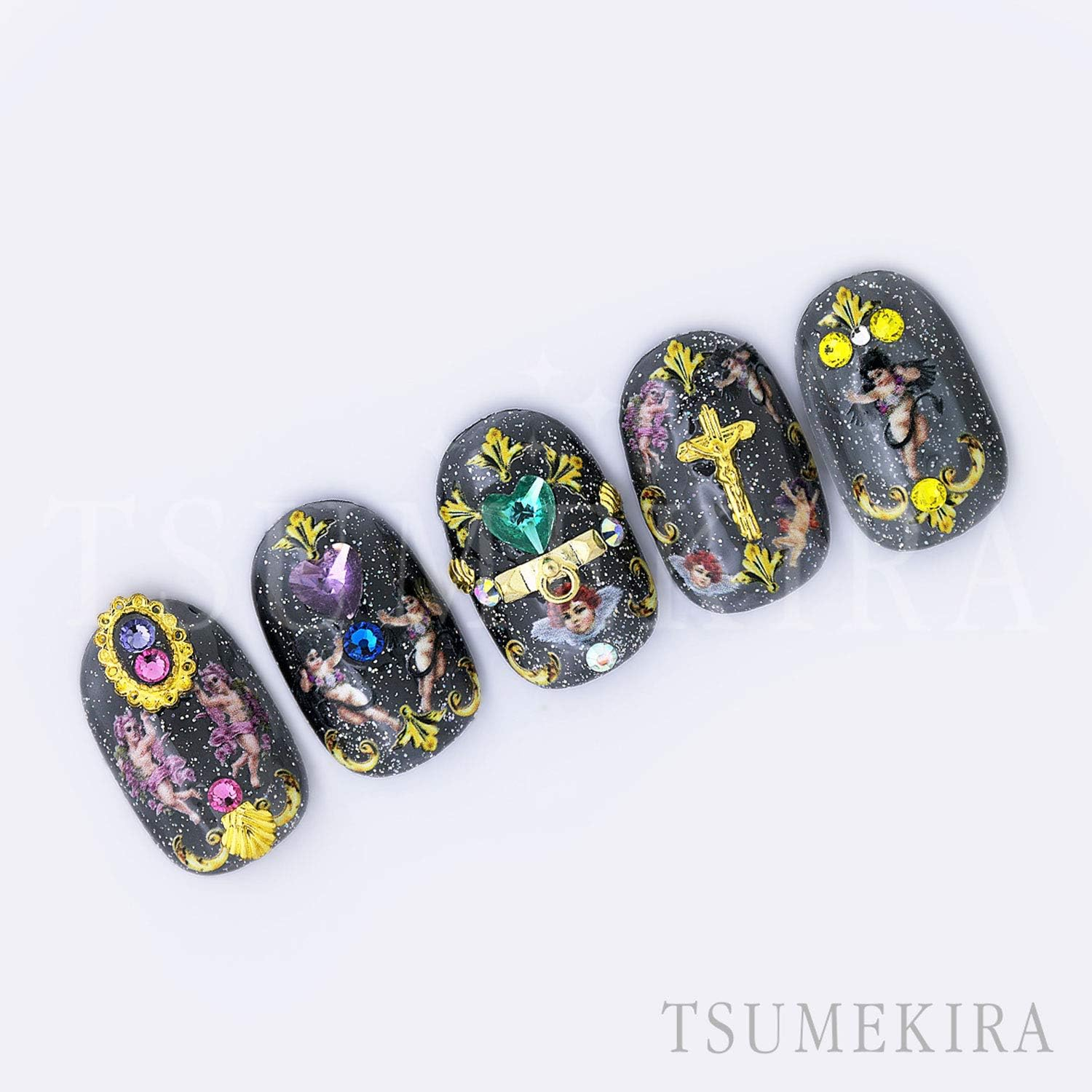 TSUMEKIRA NN-LTW-101 Cherub Rock Nail Stickers, Gel Exclusive