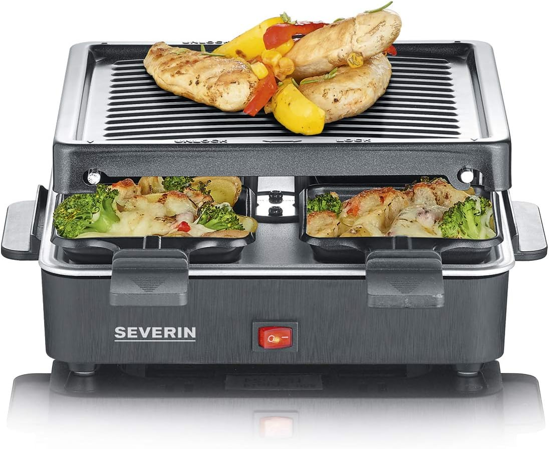 SEVERIN RG 2370 Mini Raclette Grill for 4 People Black