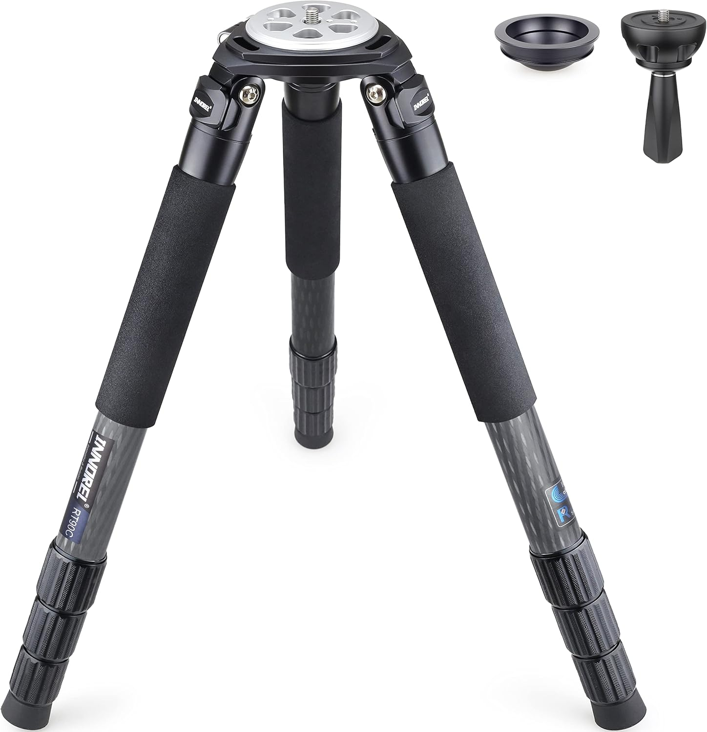 INNOREL RT90C Professional Carbon Fibre Tripod, Heavy Duty Stand with 75Mm Bowl Adapter, Height 160 Cm, 40Mm Tube for DSLR Cameras Compatible with Ball Head & Hydraulic Head Load 40Kg image number 1