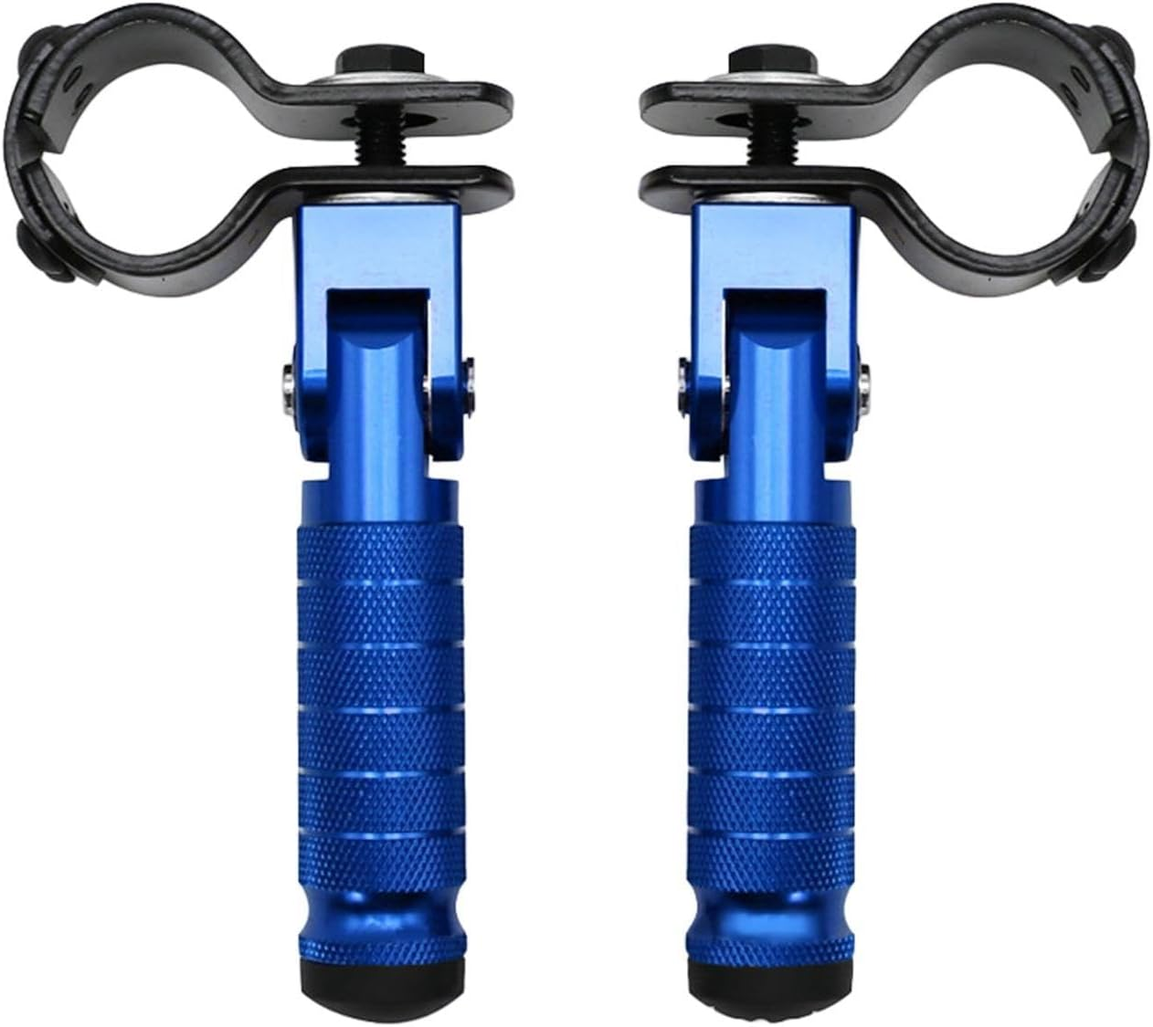 Foot Pegs - 1 Pair Metal Motorcycle Foot Rest - Foldable Motorbike Frame Foot Pegs for Passenger, Bicycles, Scooters, Motorbikes Buniq