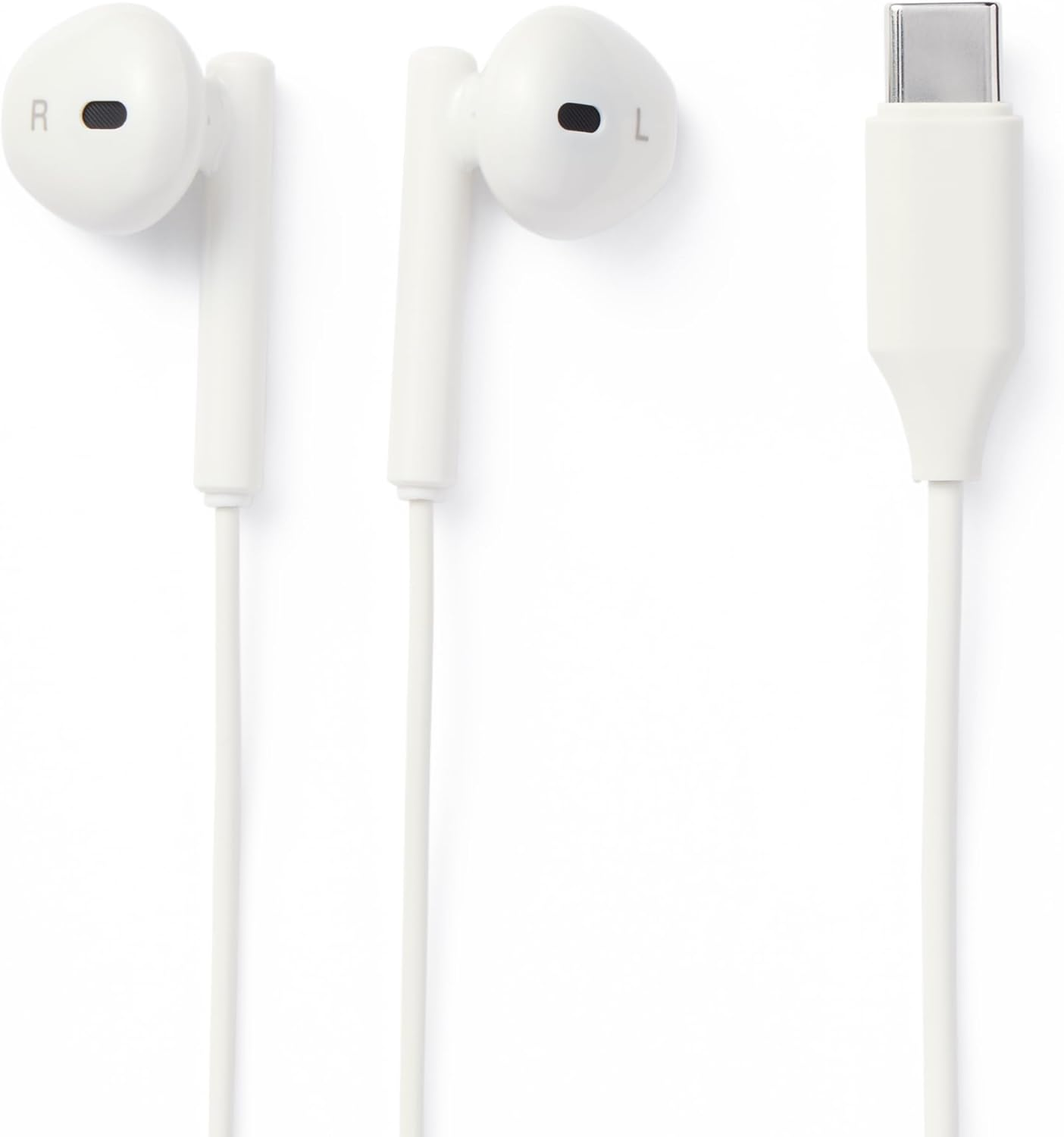 MUJI 84463532 Mobile Earbuds with Microphone/Usb-C Type, White/ image number 1