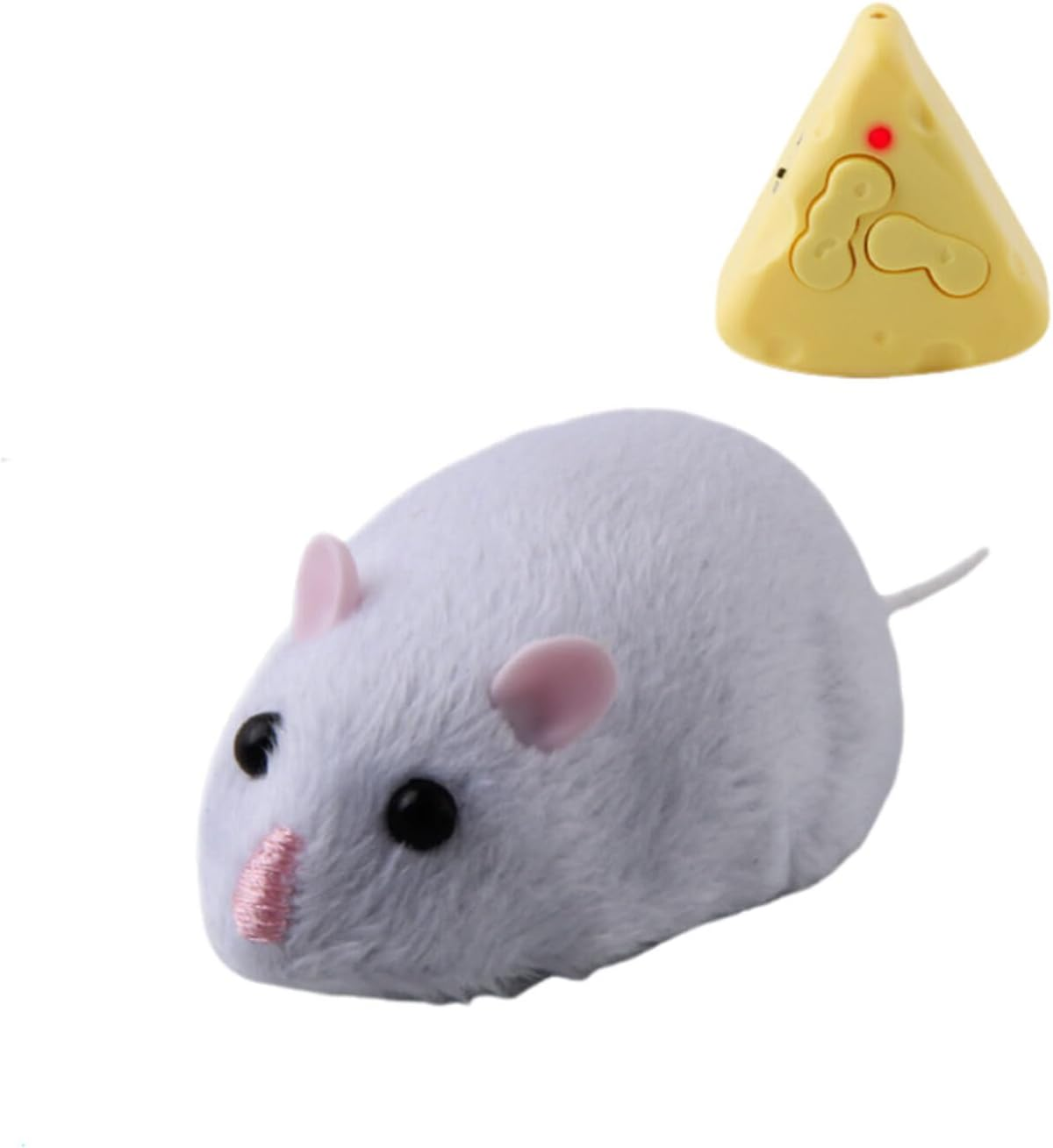For Cat Remote Controlled Mouse Toy for Active Play Providing Good Companion for Cats ABS Pet Supplies Novelty Toy Toys, Grey White