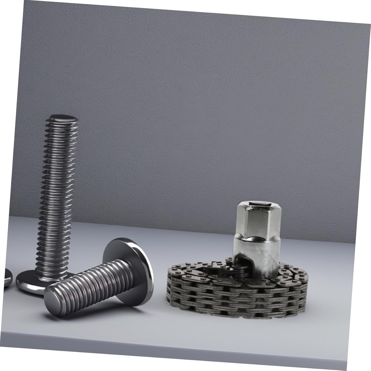 EXAOMBLE Oil Filter Wrench Double Chain Sleeve Heavy Duty 52-Link Chain Strap Wrench Automotive Oil Filter Removal Tool for Mechanics and Plumbing Equipment image number 5