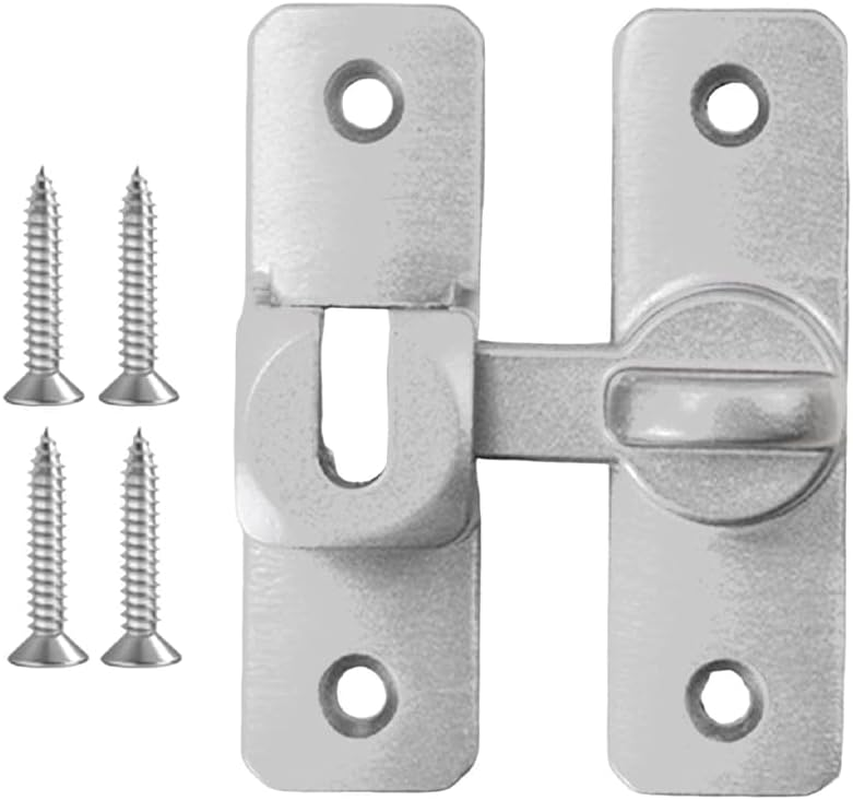 90/180 Degree Barn Door Lock & Gate Latch,Aluminum Alloy Security Hardware for Barn Doors Cabinets Windows Bathrooms Gardens and Sliding Doors image number 3