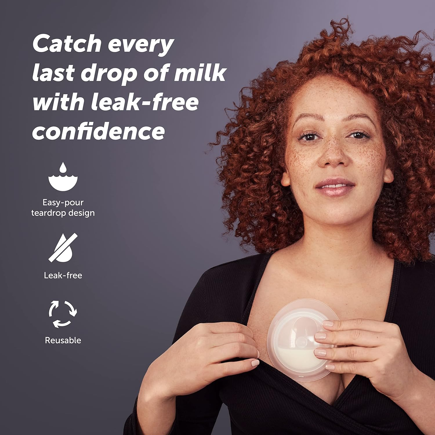Elvie Catch Milk Collection Shells | Set of Two Discreet Leak-Protection Silicone Cups, Reuse Your Milk| Reusable Breast Shells Collect up to 1Oz | No More Wasted Milk or Wasteful Breast Pads image number 1