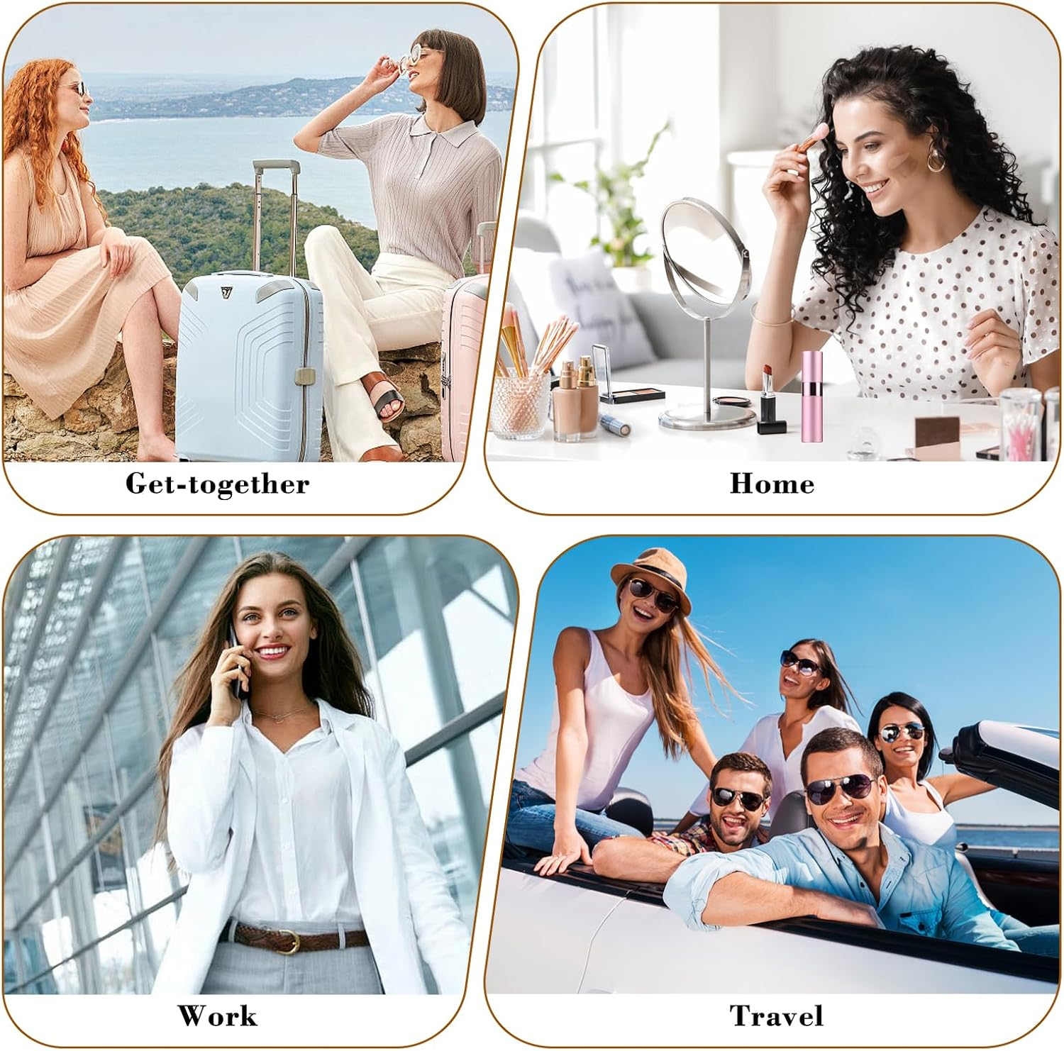 Refillable Mini Perfume Atomiser, 8 Ml, Set of 4, Leak-Proof & Refillable, Pocket Dispenser for on the Go with Pipette, High-Quality Aluminium (Travel, Fitness, Everyday) - Elegant & Splash-Proof image number 1