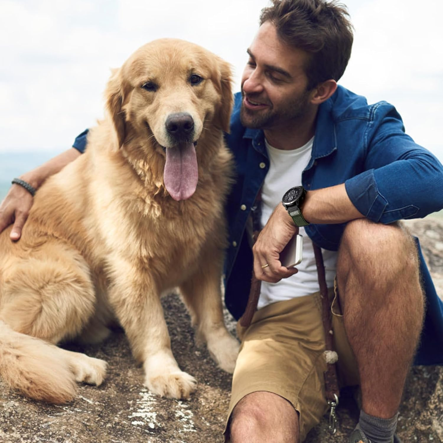 Ouwegaga Compatible with Garmin Fenix 8/Fenix 7/Fenix 6/Fenix 5 Band, 22Mm Nylon Sport Watch Strap for Garmin Fenix E 47Mm/Fenix 7 6 Pro/Fenix 5 Plus/Forerunner 935/945/955/965/Approach S60/S62/S70