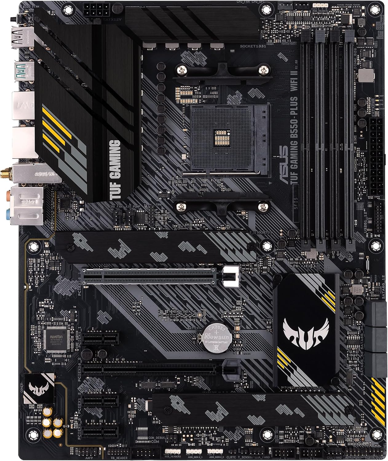 ASUS TUF Gaming B550-PLUS Wifi II AMD AM4 (3Rd Gen Ryzen&trade;) ATX Motherboard (Pcie 4.0, 6, 2.5Gb LAN, BIOS Flashback, USB 3.2 2, Addressable 2 RGB Header and Aura Sync) image number 3