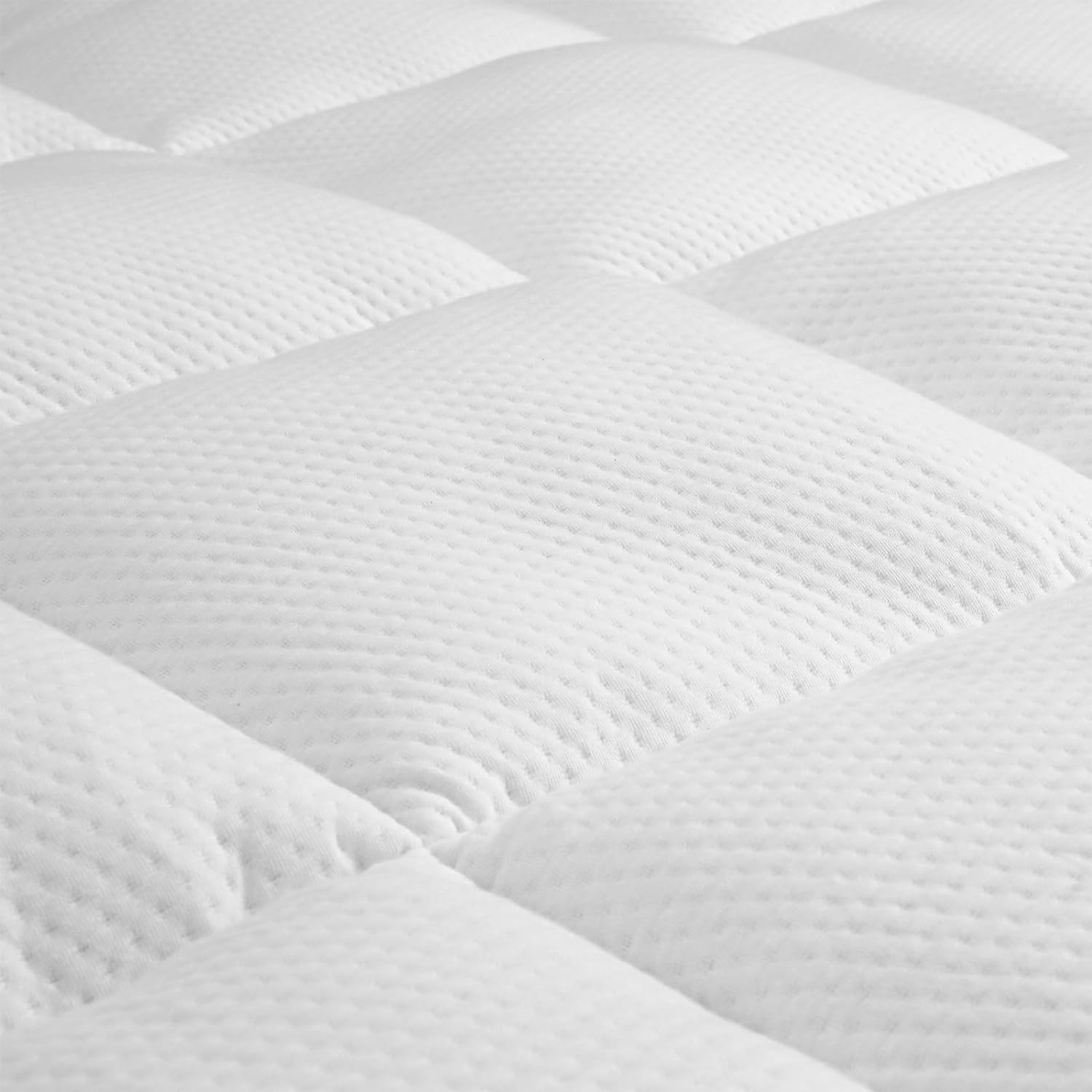 Dreamz Extra Thick Mattress Topper,Pillowtop Cover Pad,Fitted Mattress Protector,Machine Washable,Breathable Fluffy Soft,White,Queen image number 3
