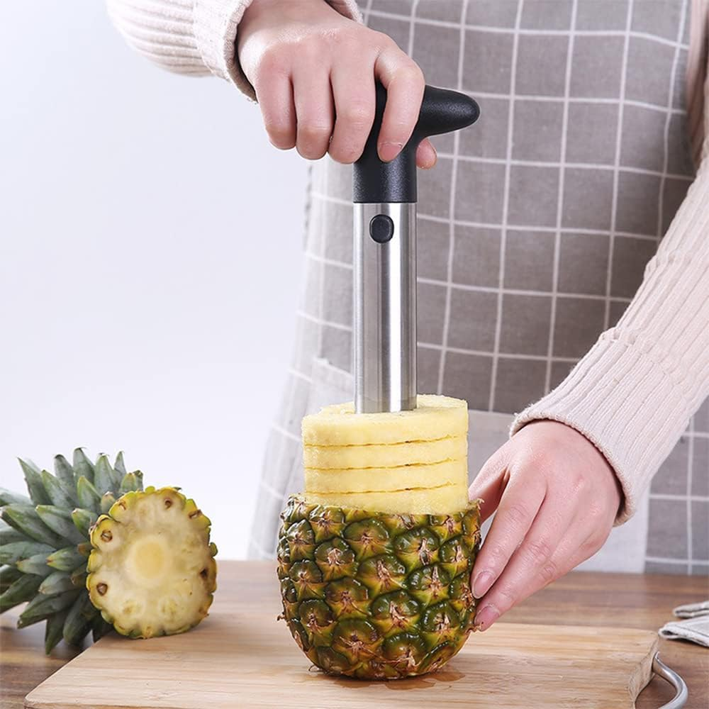 2X New Stainless Steel Easy Kitchen Tool Fruit Pineapple Corer Slicer Cutter Peeler image number 3
