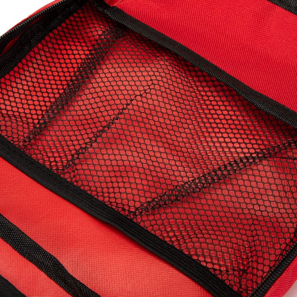 Red First Aid Bag Empty 1St Aid Bag Section Dividers Medical Travel Case First Responder Storage Compact Survival Medicine Bag for Car Home Office Kitchen Sport Outdoors Holiday (Green) - Red image number 4