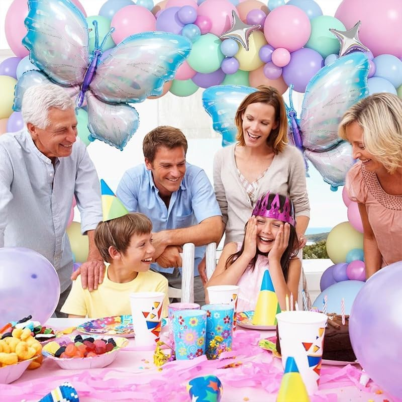 Butterfly Balloon Wreath Arch Set, Birthday Party Decoration（98 PCS） image number 1
