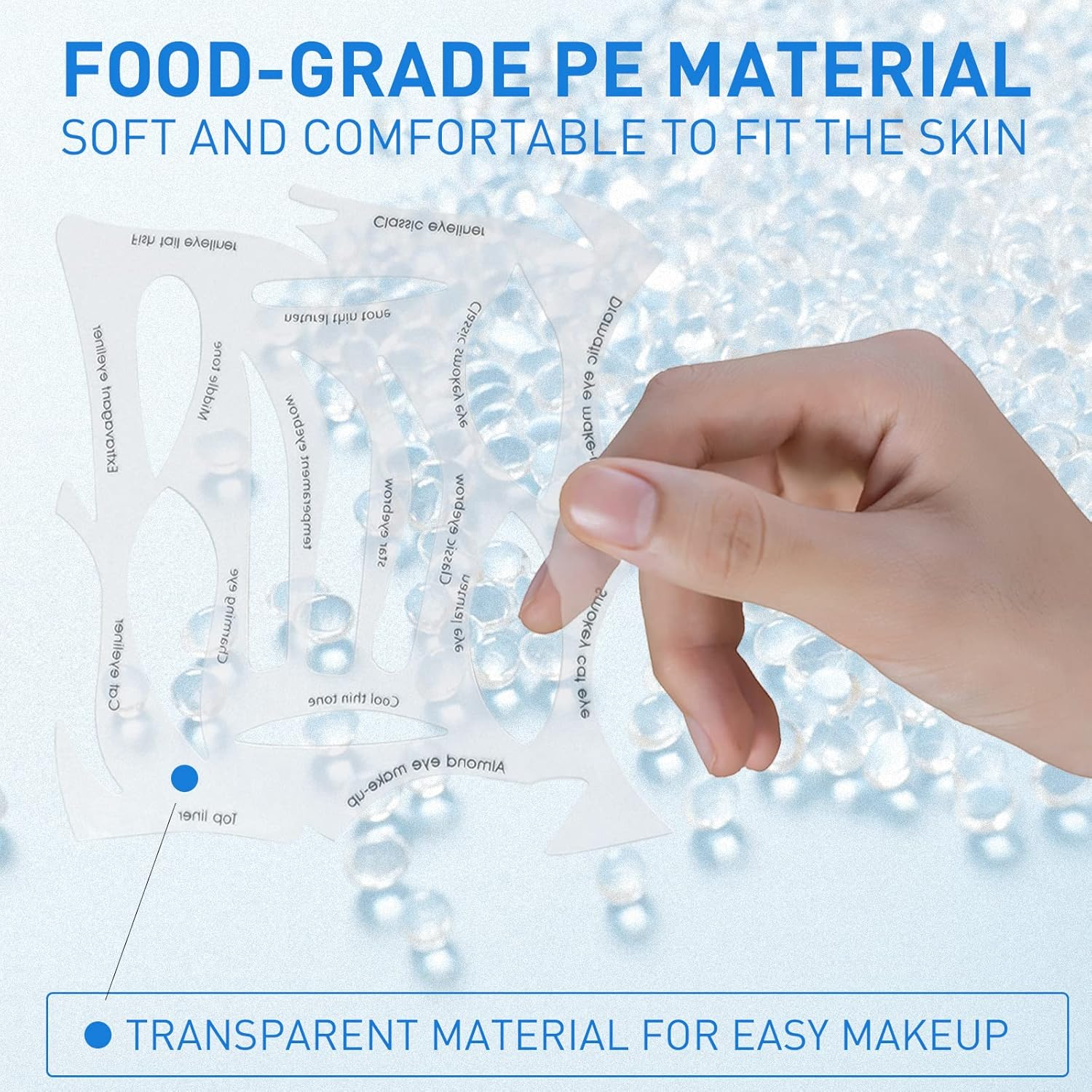 Quick Make-Up Stencils Eyeliner Molds a Makeup Tool with a Variety of Shapes Eyeliner Stencil Pads Eyeshadow Applicators Eyeliner Template image number 4