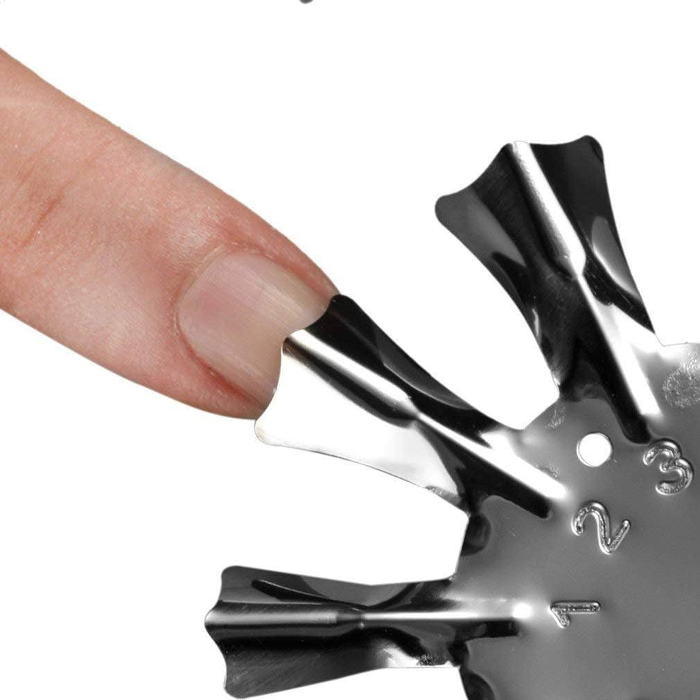 SILPECWEE 3 Pack Easy French Smile Line Acrylic Gel Cutter Tool C-Shape Manicure Edge Trimmer Stencil Template Tips (29 Size) image number 3