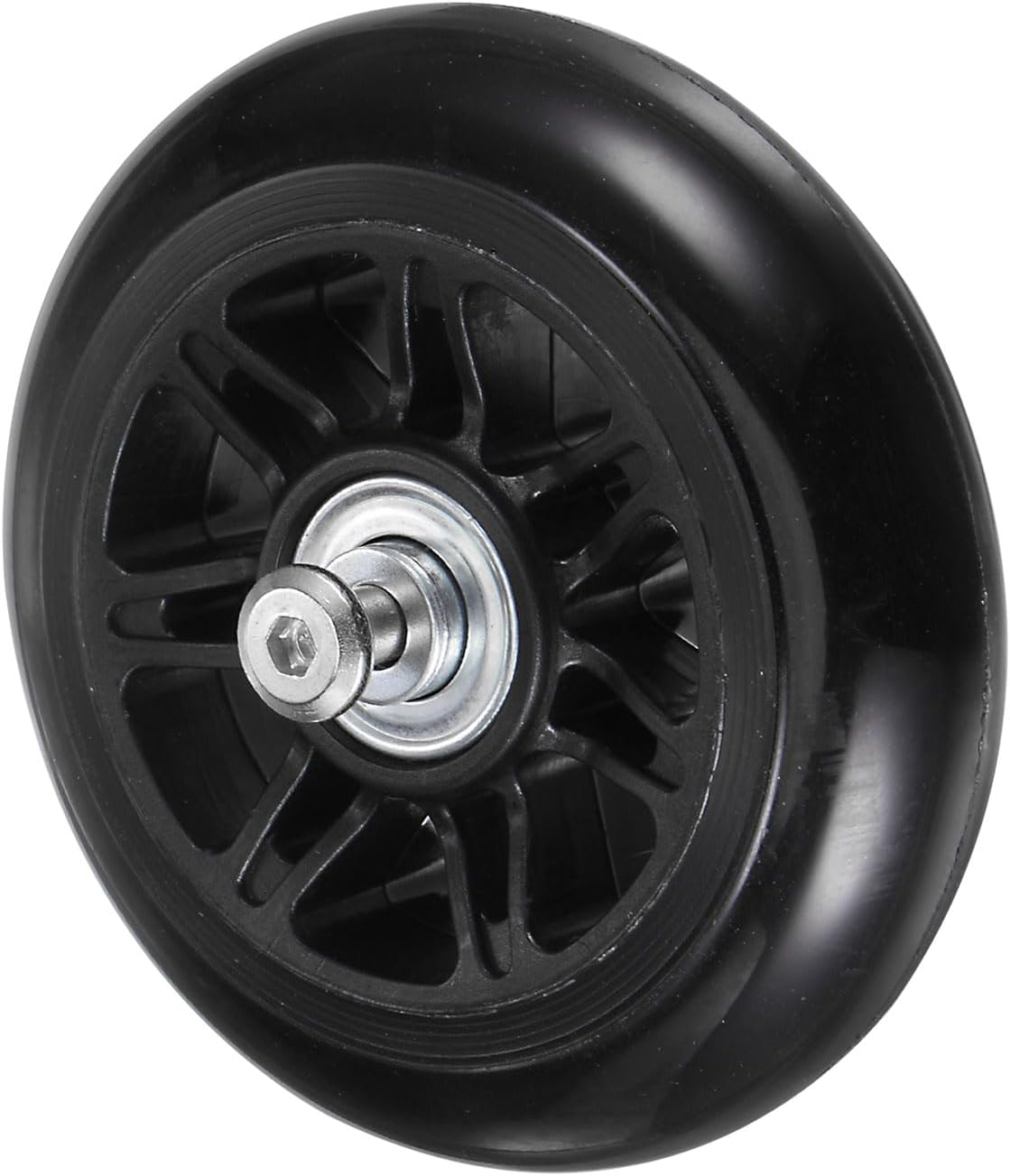 Sourcing Map Replacement Luggage Wheels 90X24Mm Suitcase Wheel Repair Kits Include 2 PU Bearing Wheels & Washers, Wrenches & Axle Screw for Trolley Bag, Inline Skate and Caster Board image number 4