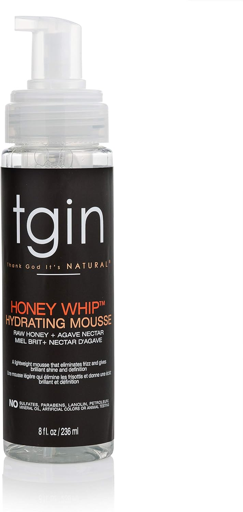 Tgin Honey Whip Hydrating Mousse for Natural, Dry, Curly, and Damaged Hair - 8 Oz image number 5