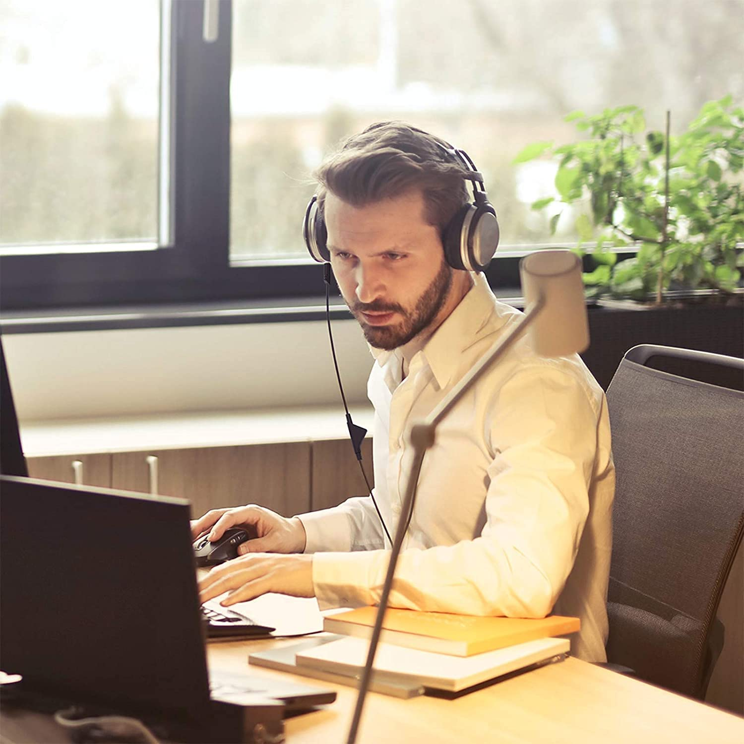 Leclooc Replacement for Astro A40 Cord, A10 Headset Cable Braided Wire, 6.5 Feet/2.0 M Volume Control Cable Compatible with Astro A40TR/A40/A10 Gaming Headsets Cord