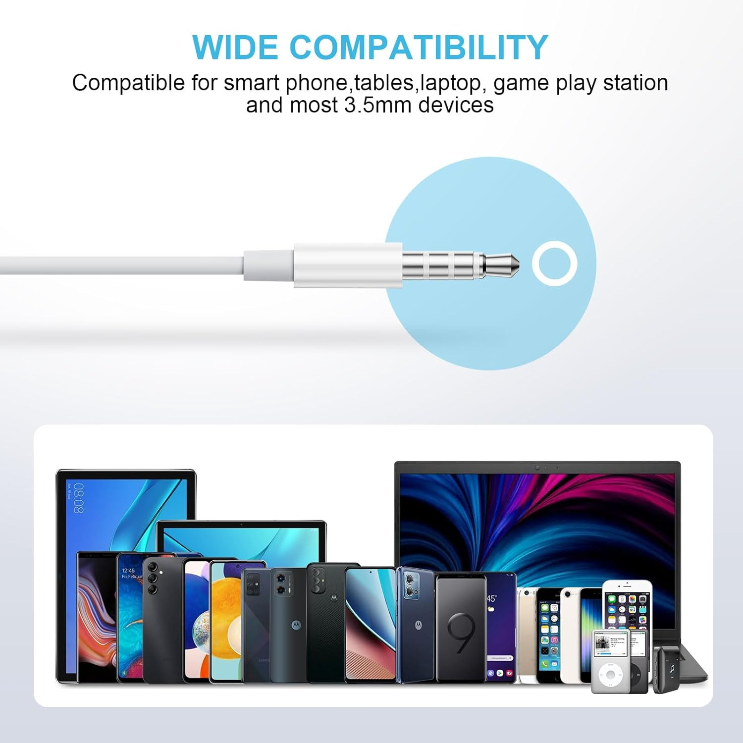 For Apple Earbuds Wired 2 Pack, 3.5Mm Headphones with Microphone [Mfi Certified] Volume Control Hifi Stereo Compatible with Iphone 6 6S Ipad Switch Laptop MP3 4 Galaxy S10 A14 A12 Android 3.5Mm Jack