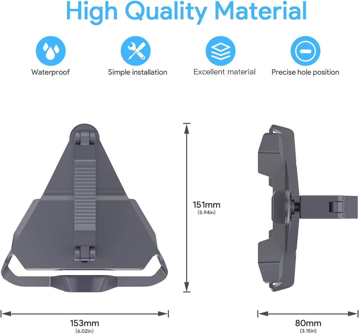 Mini Starlink Roof Rack Mount, Aluminum Alloy Mini Starlink Car Mount, Anti-Theft Starlink Mini Mount Kit Fits Star Link Mini Dishy - RV, Yacht and Roof Installation image number 4
