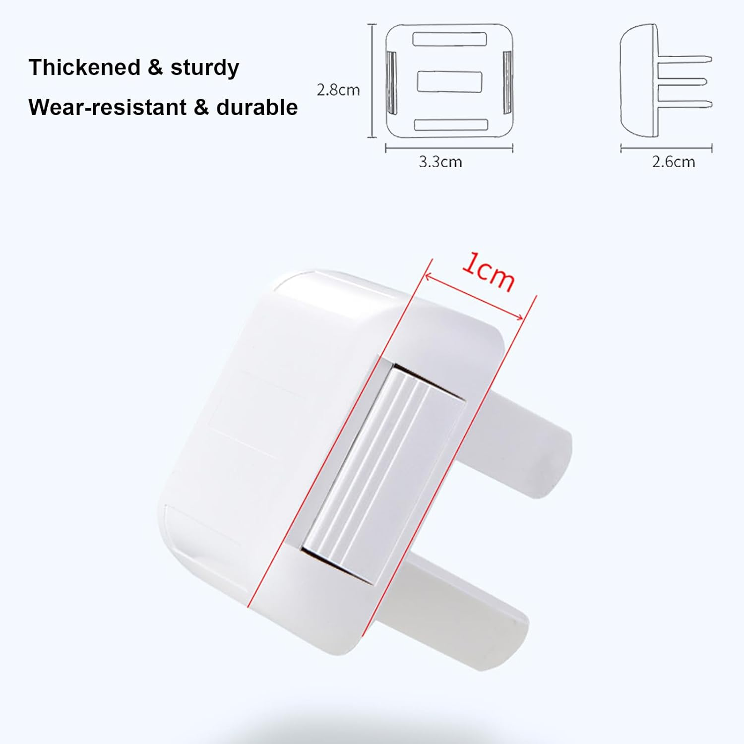 Chucai Outlet Covers 10-Pack, Baby Proofing Outlet Plug Covers AU 3-Prong, Socket Protector Cap to Prevent Your Child from Power Shock Hazard image number 4