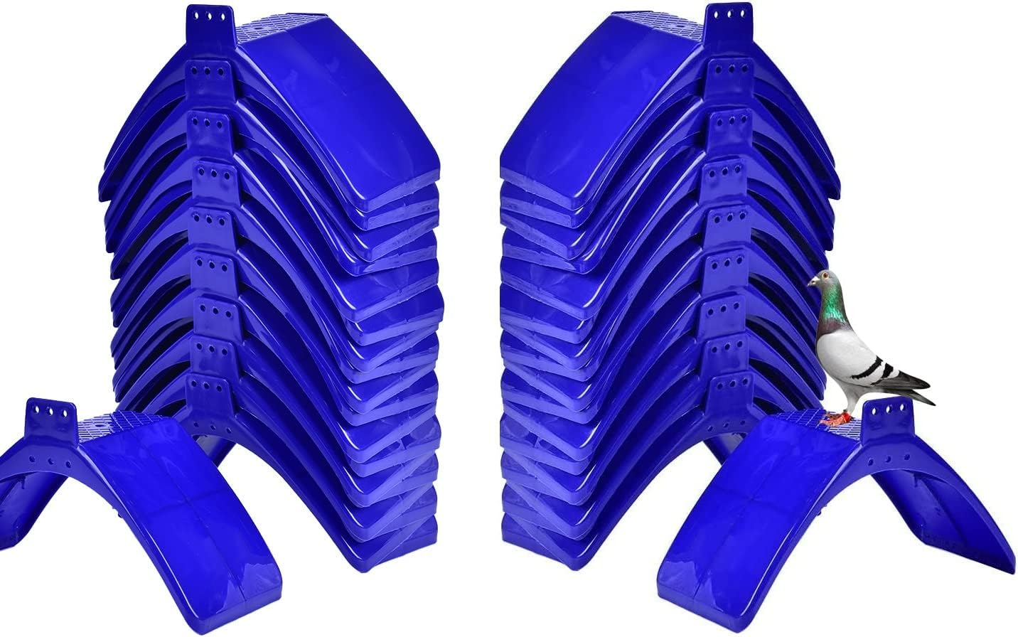 JIAOAO 40 Pcs Pigeon Stands Dove Rest Stand Plastic Pigeon Rack Bird Stand Holder Plastic Pigeons Stand Frame Bird Supplies Accessories for Pigeon Bird Parrot., Blue 40 image number 5