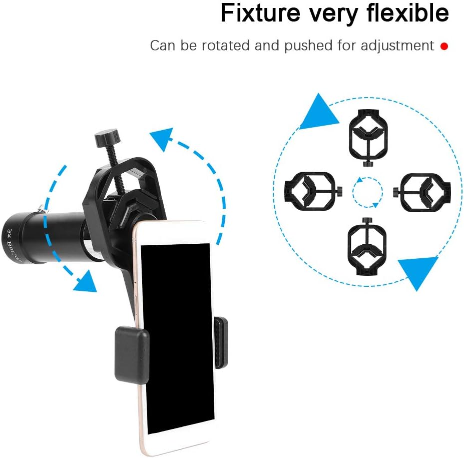 Telescope Phone Adapter,Universal Cell Phone Adapter Mount,Plastic Bracket for Binoculars Monoculars Astronomical Telescopes image number 4