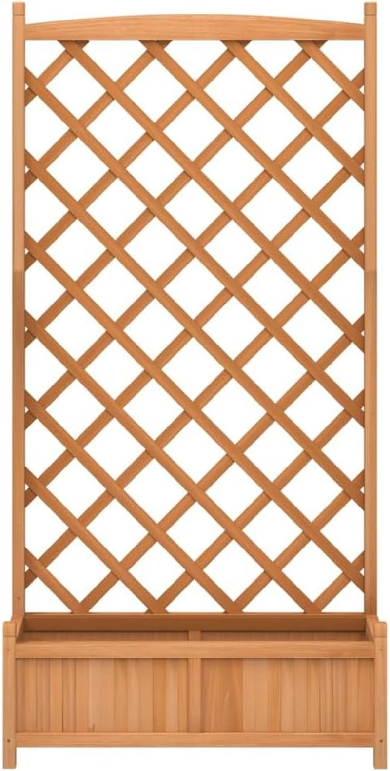 Planter with Trellis Brown Solid Wood Fir image number 4