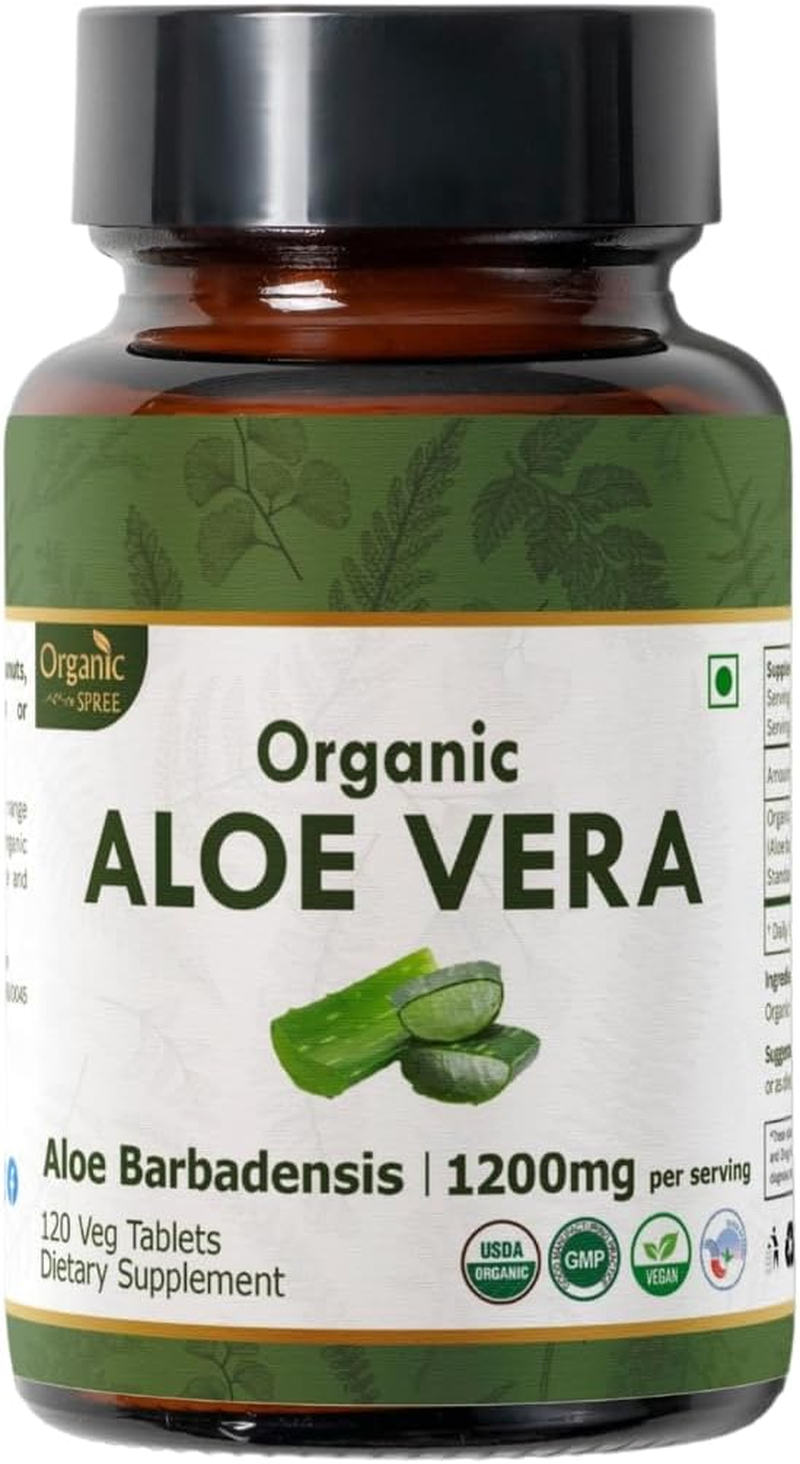 Aloe Vera 120 Tablets | Aloe Barbadensis (Aloe Vera) | USDA Organic Certified | Organic and Natural 120Tab image number 2
