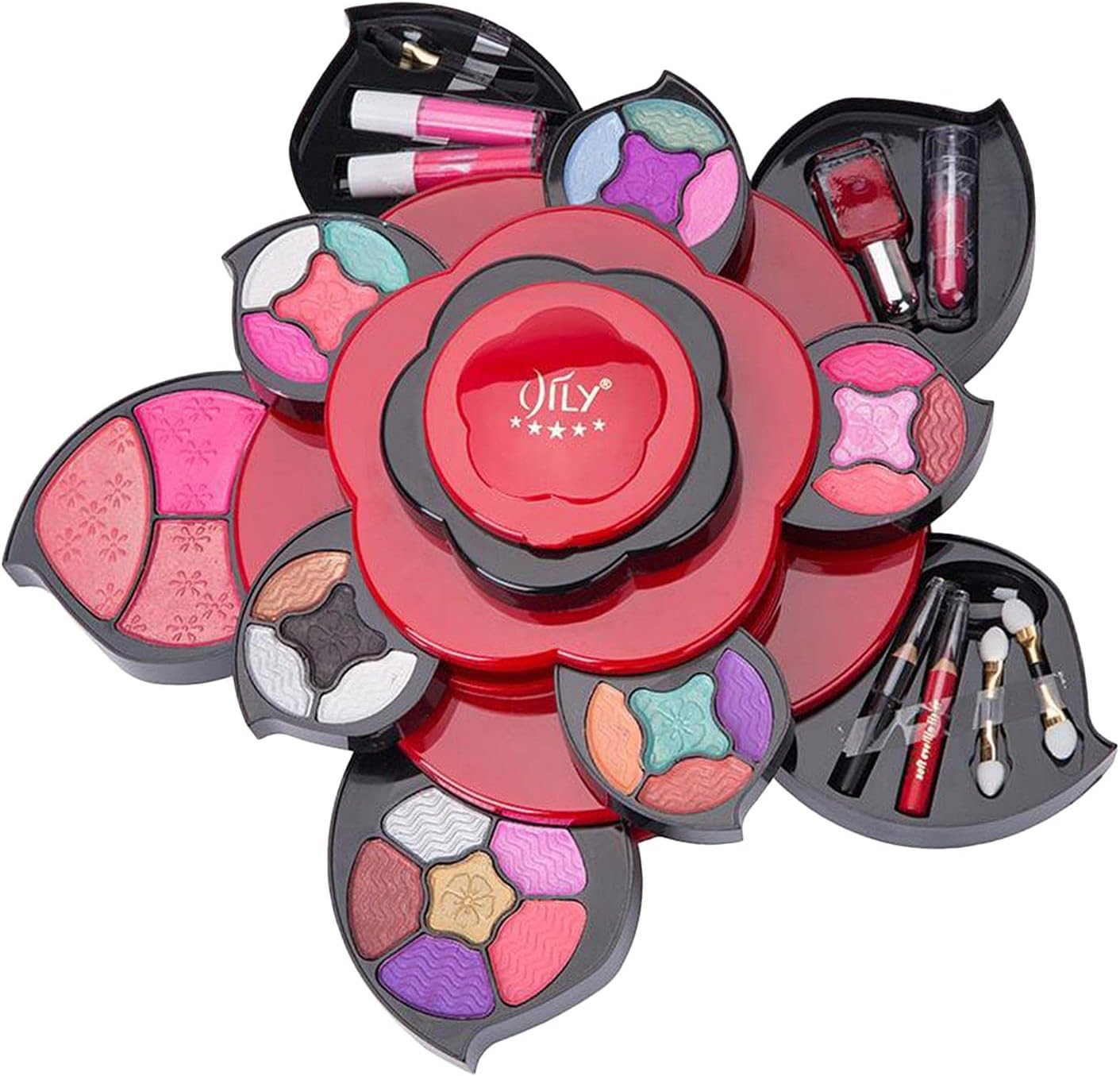 Makeup Kits for Teens Flower Pallete for Girls 3 Tiers Cosplay image number 6