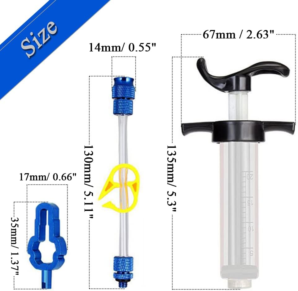 Bicycle Syringe Kit, Bicycle Tubeless Tire Liquid Injection Tool Set Bike Tire Tubeless Sealant Injector Syringe Rubber Hose Kit Mountain Bike MTB Bicycle Cycling Repairing Tools image number 4