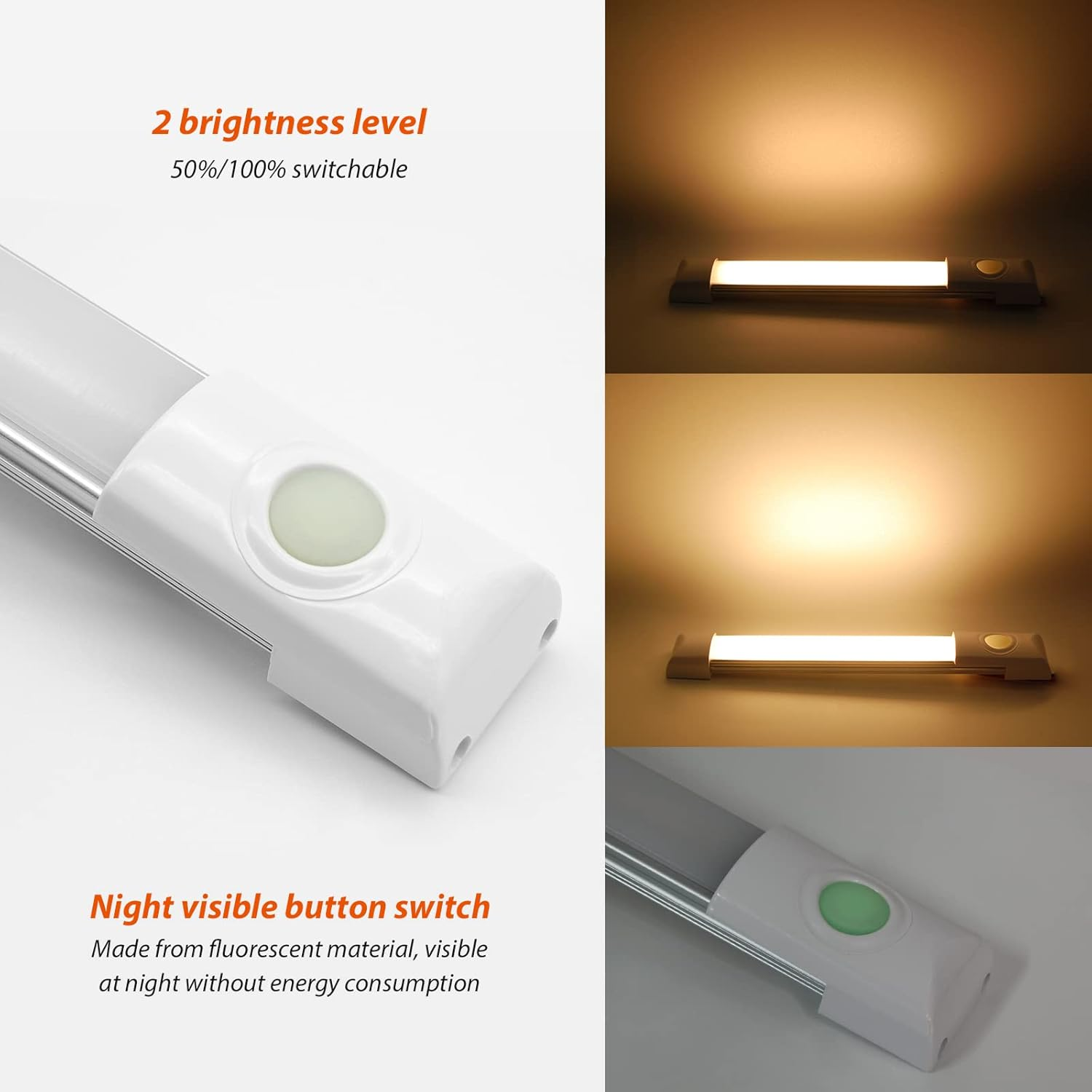 Dream Lighting under Cabinet Kitchen Lighting 12V 15CM LED Strip Bar Lights for Caravan Motorhome Boat Warm White Dimmable 50% 100% image number 3