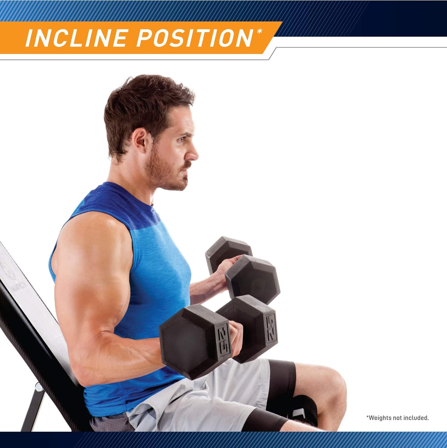 Marcy Exercise Utility Bench for Upright, Incline, Decline, and Flat Exercise SB-261W , Black, 42.00 X 19.00 X 51.00 Inches image number 1