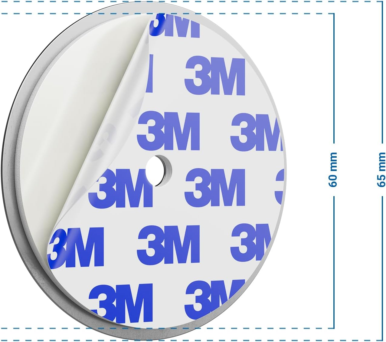 Deleycon Pack of 10 Magnetic Attachment for Smoke Detectors Magnetic Holder Fire Alarm Self-Adhesive Magnetic Holder Adhesive Surface and Drill Hole 65 Mm Diameter image number 6