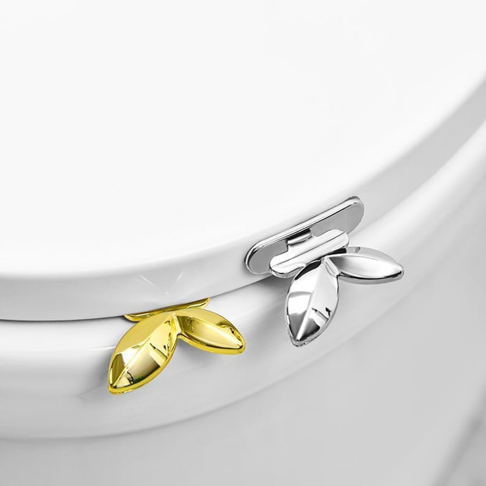 4 Pcs Toilet Seat Lifter, Touch-Free Toilet Lid Opener, Fashionable Gold Bathroom Accessories, Toilet Handle Lifter, Easy Lift Cover Tool image number 3