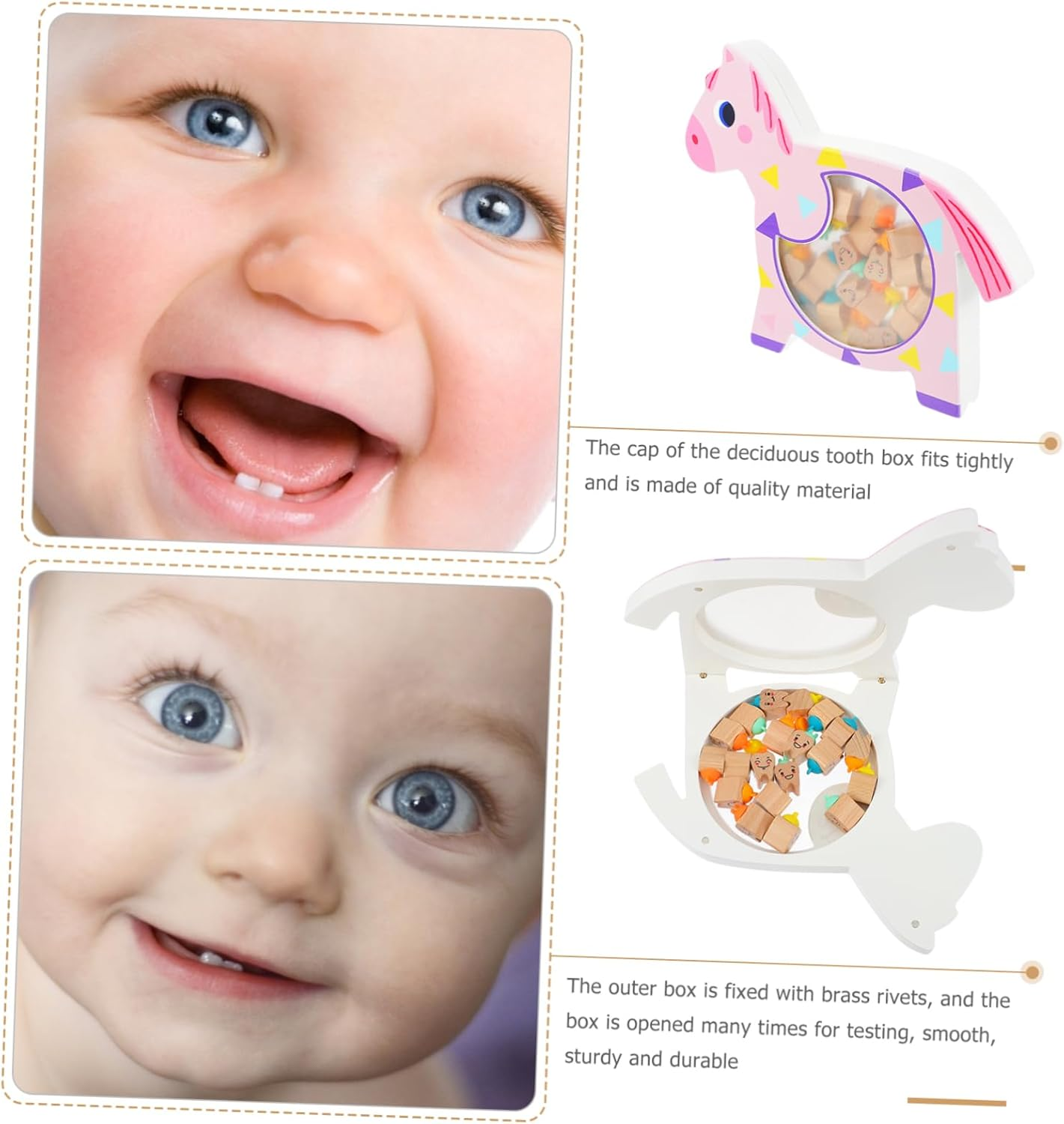 20Pcs Teeth Box with Lanugo Container and Storage Case Keepsake for Shower Cherish Childhood Memories Smooth and Safe Design for Boys image number 6