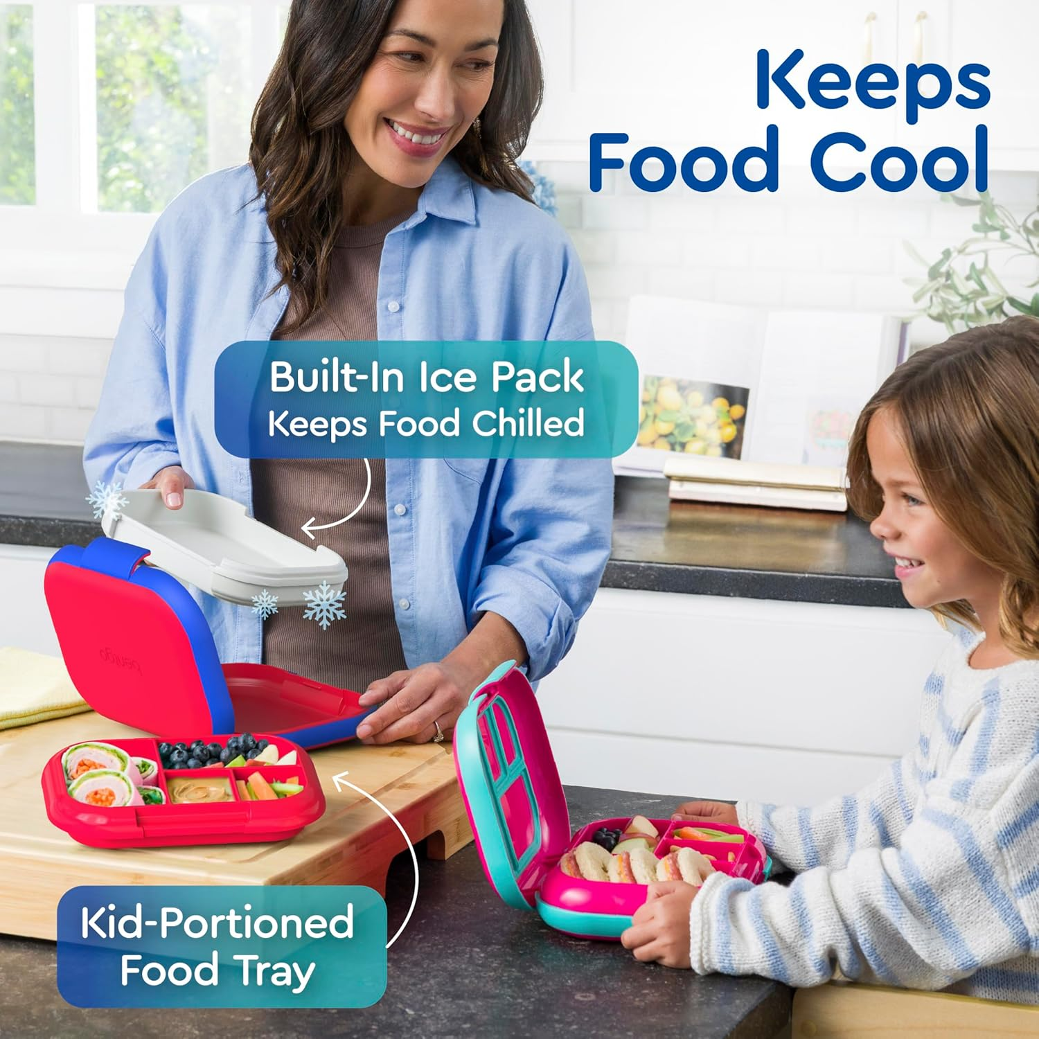 Bentgo Kids Chill Lunch Box - Red/Royal image number 1