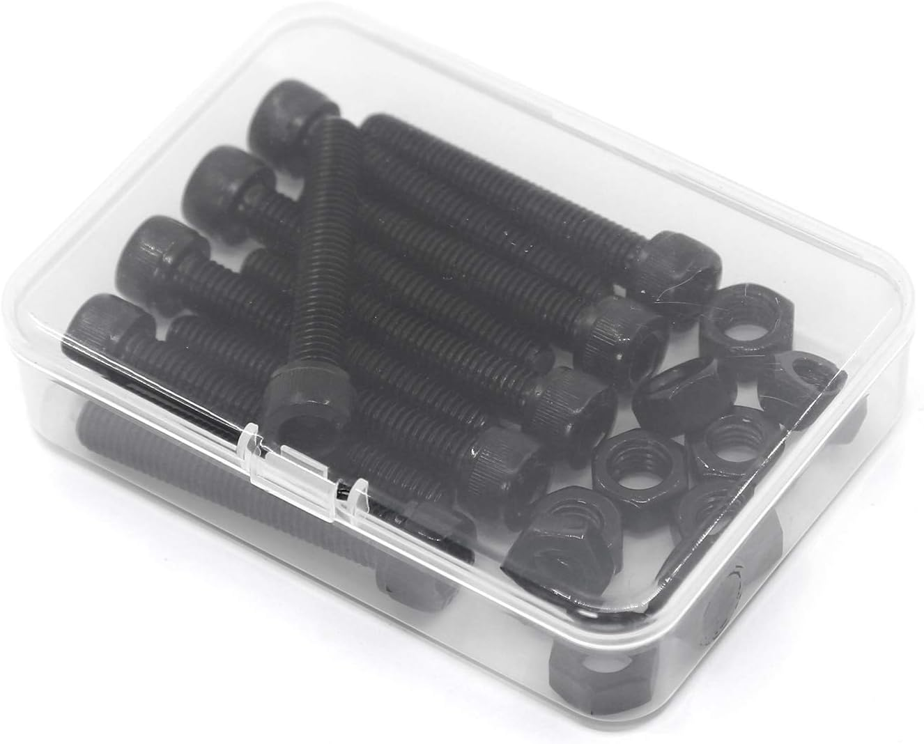 (10 Sets) M8 X 60Mm Bolts and Nuts Set Socket Head Cap Screws 12.9 Grade Alloy Steel Black Full Thread image number 3