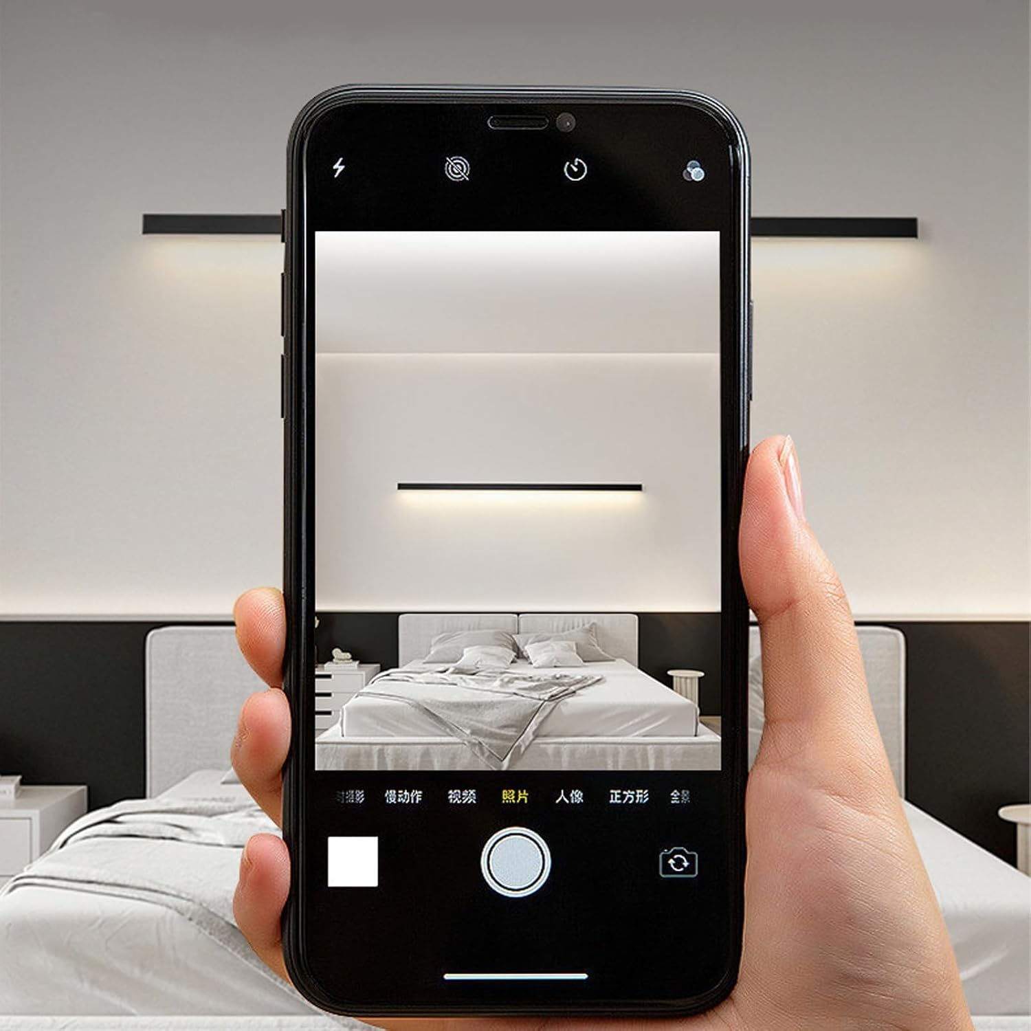 LED Long Strip Wall Lights Modern Simple Aluminum Wall Sconce Bedside Light Background Linear Sconce Lamp Wall Lamps for Bedroom Living Room Corridor Stairs Porch (White Warm Light,120Cm) XXZ image number 2