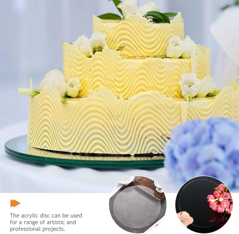 SHINEOFI Acrylic Cake Disc, round Slices, 12In DIY Craft Cutting Board Acrylic Sheets for DIY Arts Crafts Projects image number 3