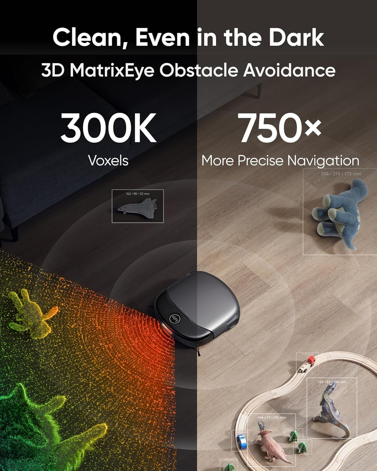 Eufy Robot Vacuum Omni S1 Pro with All-In-One Station, Floor Washing Robot Vacuum and Mop, Eco-Clean Ozone, 8000 Pa Suction, Obstacle Avoidance, Auto Mop Washing & Drying, Self-Emptying image number 3