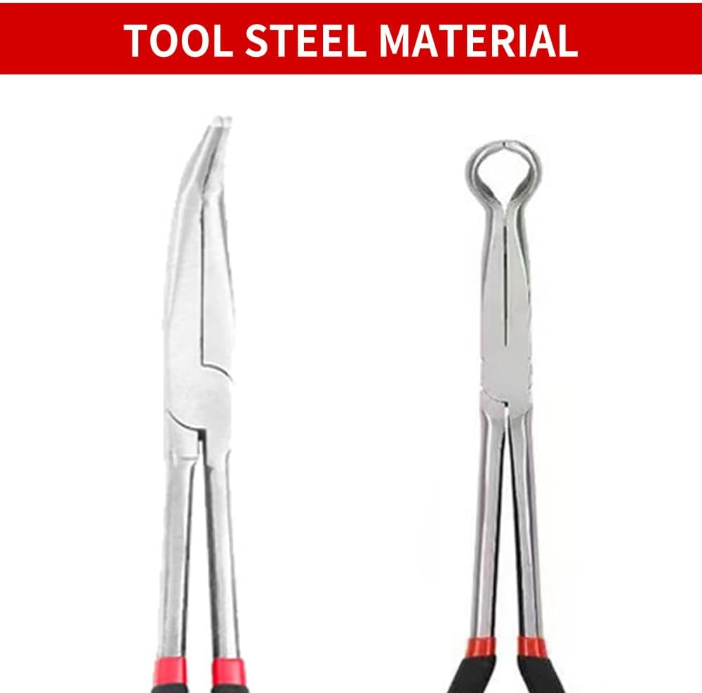 11'' Extra Long Reach Spark Plug Pliers with Ring Head, 280 MM Long Nose Pliers Car Spark Plug Wire Removal Pliers image number 5