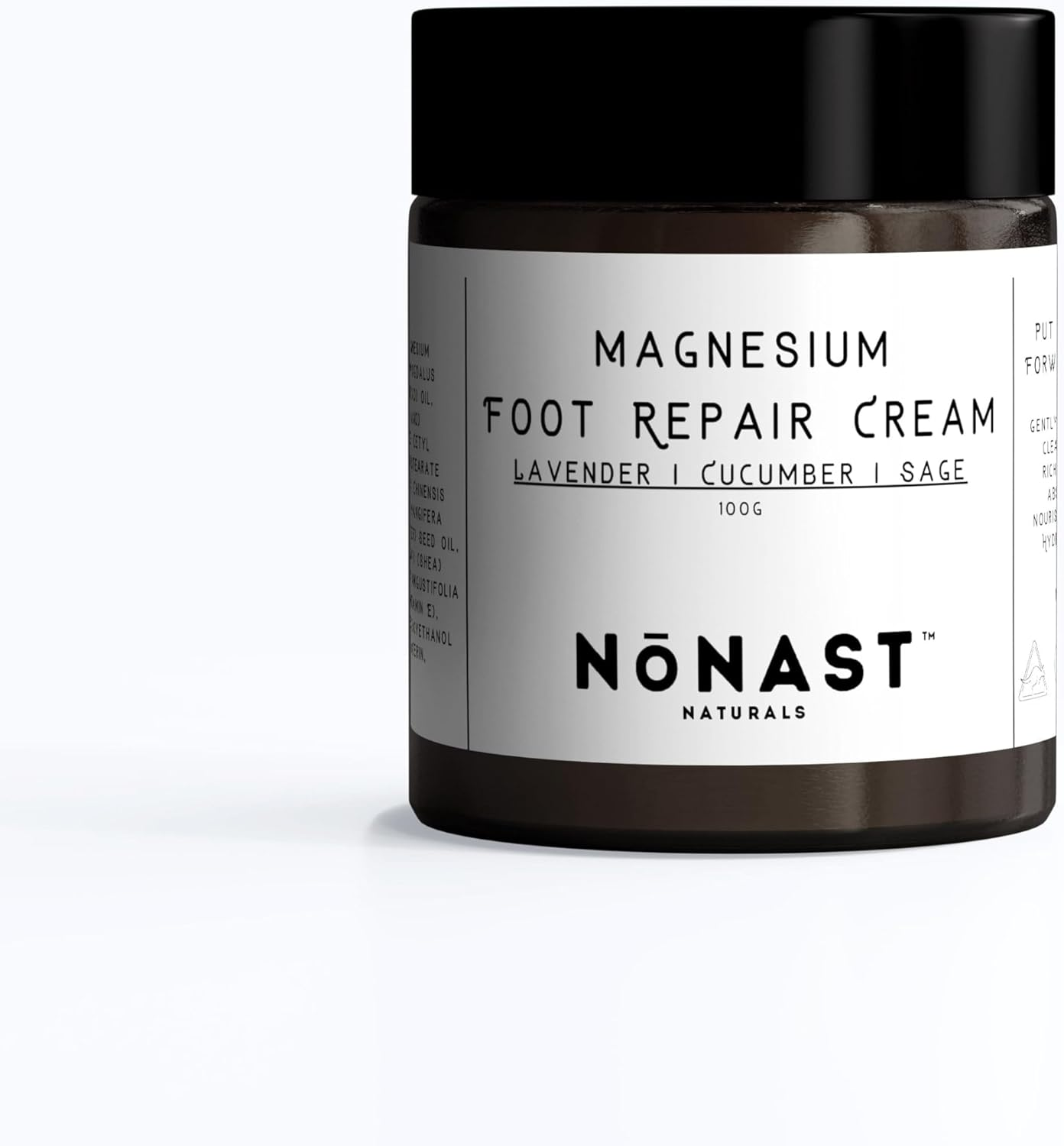 NONAST Magnesium Foot Repair Cream 100G &ndash; Lavender Cucumber Sage | Hydrating & Relaxing Cream | Vegan, Australian-Made Skincare image number 2
