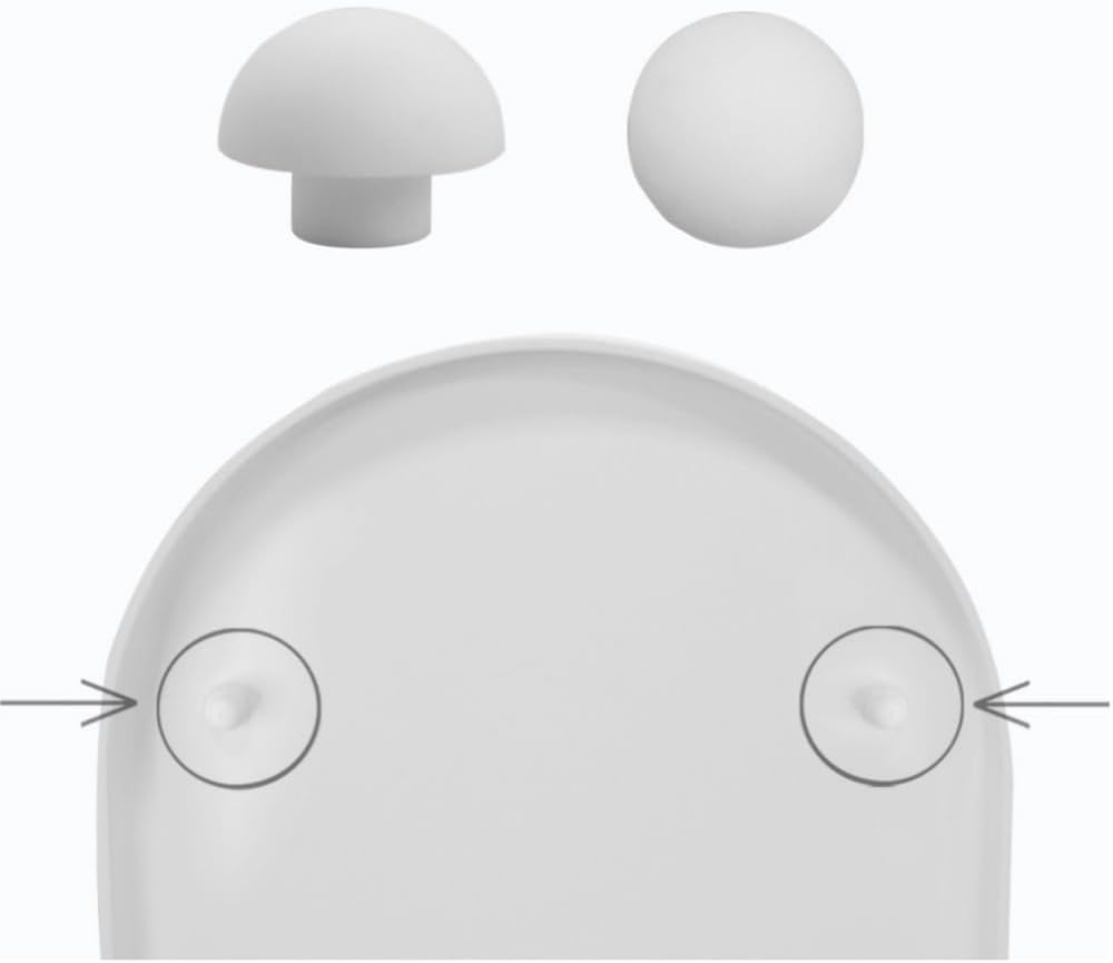 20 Pcs Toilet WC Seat Buffers Universal Toilet Bumper Cushioning Pads Toilet Seat Bumper Noise Dampening Bumpers Gasket Toilet Seat Buffer Set (White) image number 2