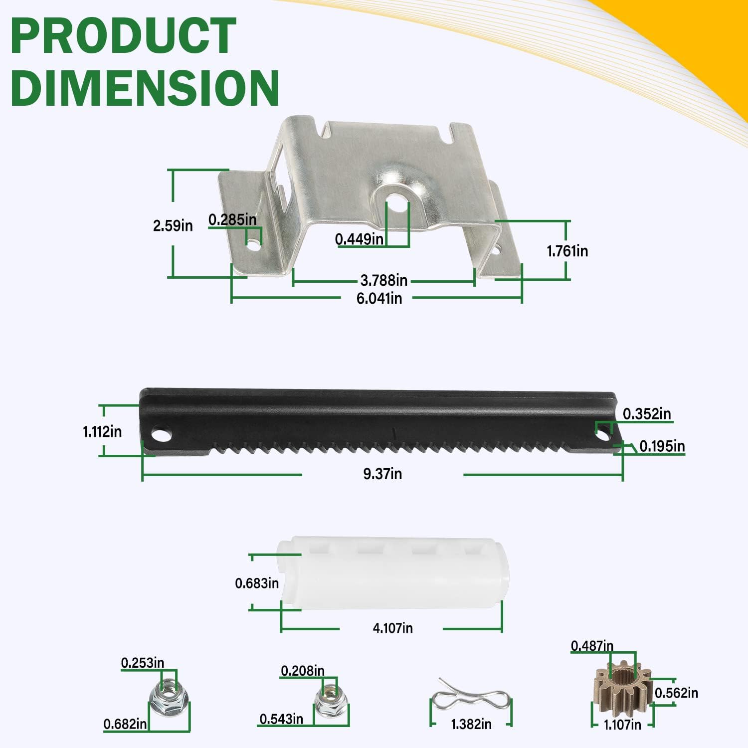 753-11064B CR12 Steering Service Kit Steering Rack Kit for Cub Cadet CC30 CC30H CC30E Hydro Mini Riders/Mtd Columbia CR30 / Craftsman R1000 Lawn Tractor Lawn Mower image number 5