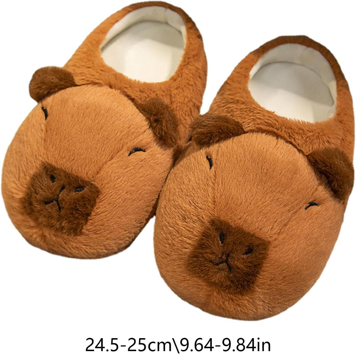 Patifirst Capybara Slippers Women, Cute Capybara Slippers, Plush Cartoon Animal Home Slippers, Fluffy Non-Slip, Warm Winter House Slippers, Funny Slippers for Women