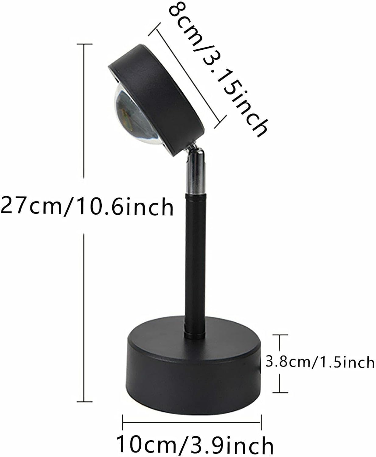 Romantic Sunset Projection Lamp LED Floor Rainbow Night Light Home Living Decor (Rainbow) image number 3