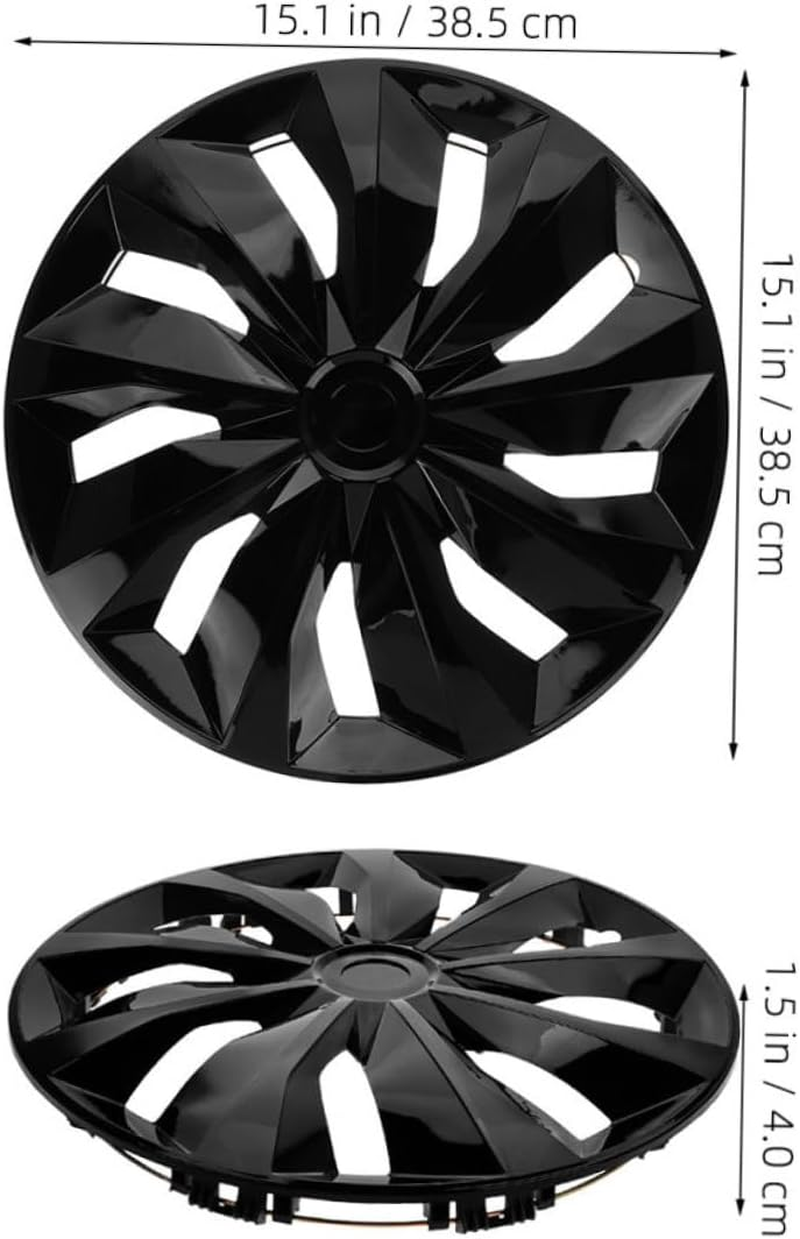 Zerodeko Car 14-Inch Hub Protective Cap Wheel Center Hubcap Decorative Rim Cover Black Universal for Urban and Rural Driving image number 3