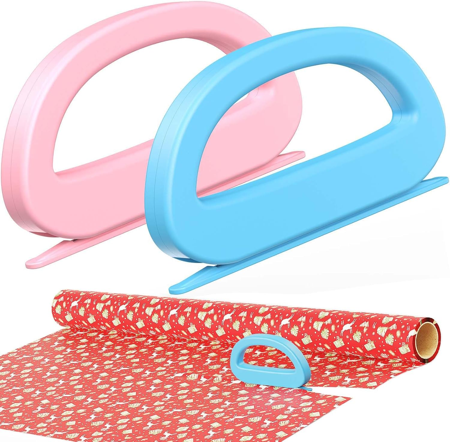 Wrapping Paper Cutter, 2-Pack (4 Blades) Sliding Gift Wrap Cutter for Wrapping, Paper Cutting Tool for Christmas, Halloween, Holidays, and Birthdays image number 5