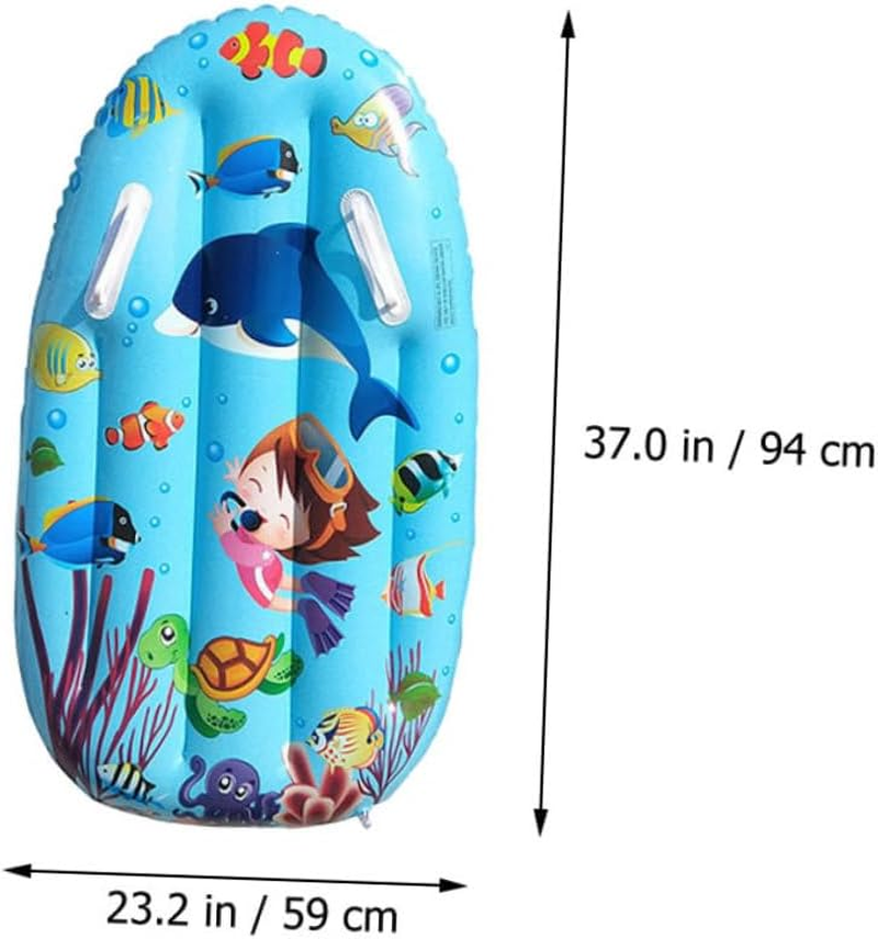 HANABASS 1Pc Inflatable Floating Swimming Board Surfboard for Boys and Girls Safe Floating Pad Handles for Pools Lakes and Beaches Swimming Toy image number 5