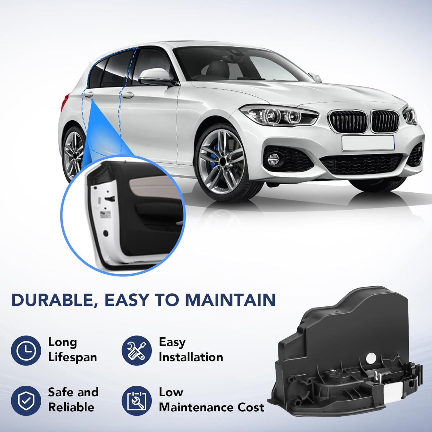 Rear Passenger Side Door Latch Lock Actuator Fit for BMW 118I 120I 125I 128I 130I 135Is 520I 530I 535D 535I 550I 750I 760Li M2 M3 X6 X5 M240I Xdrive M235I M135I & Mini Cooper 51227229460 51227276674 image number 5